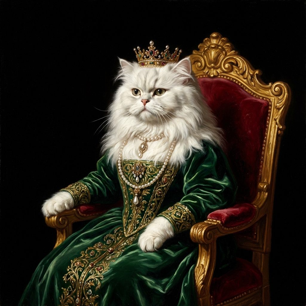 Portrait Renaissance d'un chat